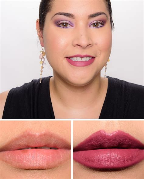 cool toned mauve lipstick.